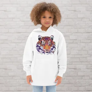 Abstract Tiger Kids Fleece Hoodie (S-XL)