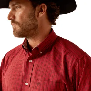Ariat Men's Wrinkle Free Ian Classic Fit Red Long Sleeve Shirt