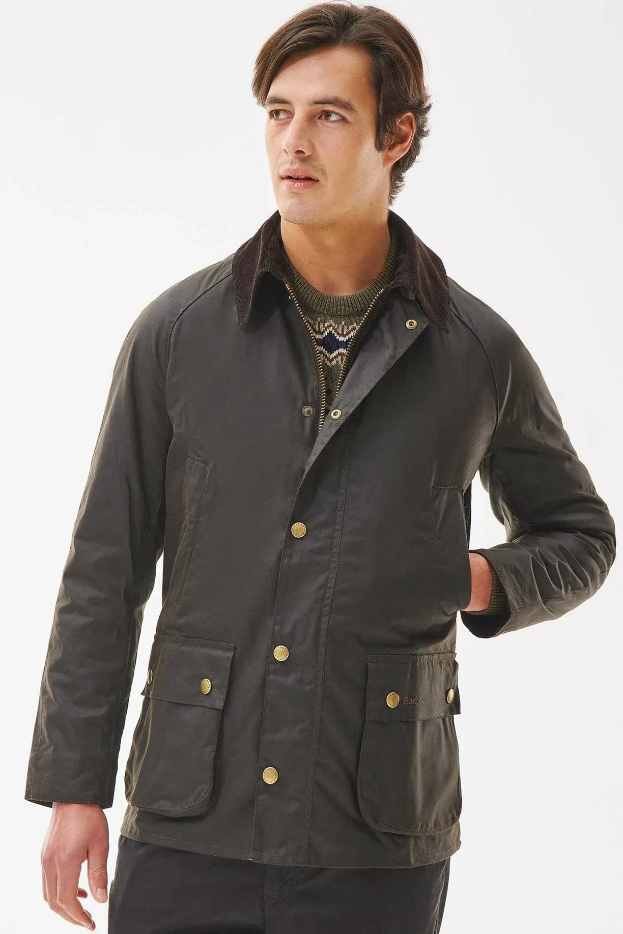 Ashby Wax Jacket - Olive