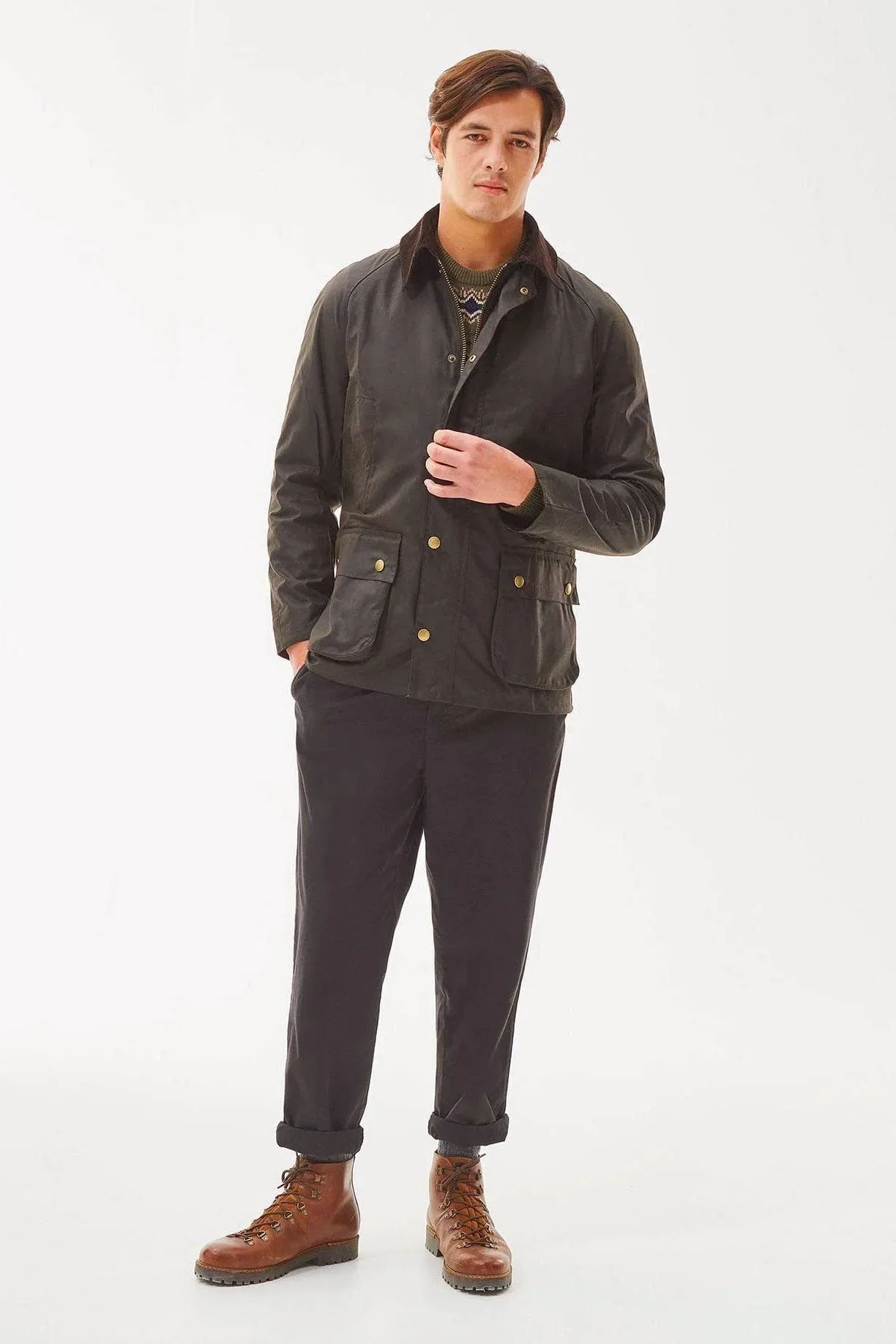 Ashby Wax Jacket - Olive