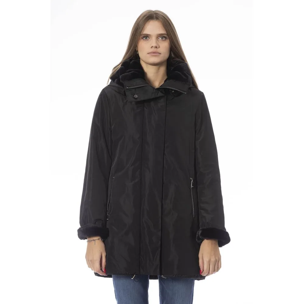 Baldinini Trend Reversible Hooded Black Jacket - Chic and Versatile