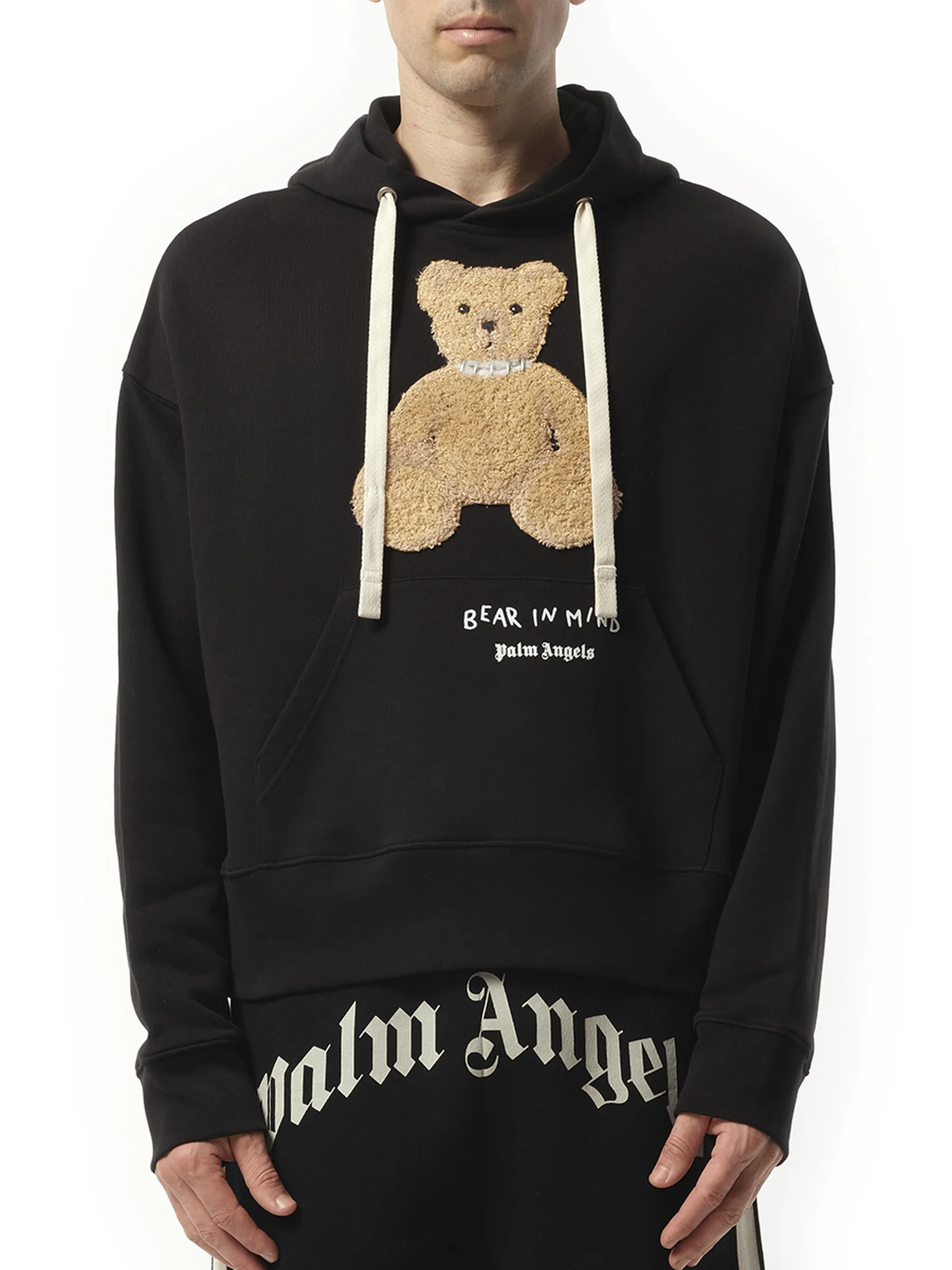 Bear in Mind Over Hoodie in Black/Brown
