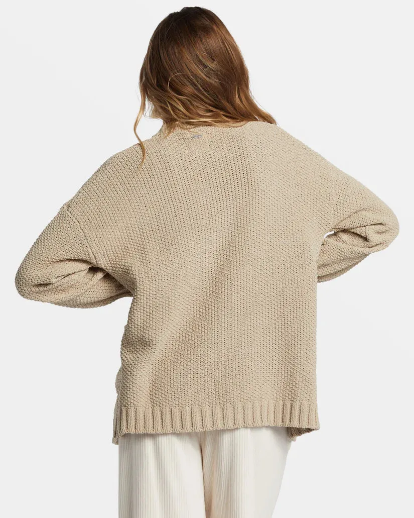Billabong: Sea Side Cardigan in Cobblestone