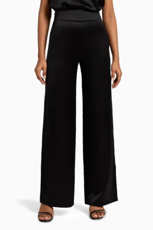 Black Silk Trousers