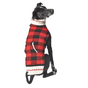 BUFFALO PLAID DOG SWEATER