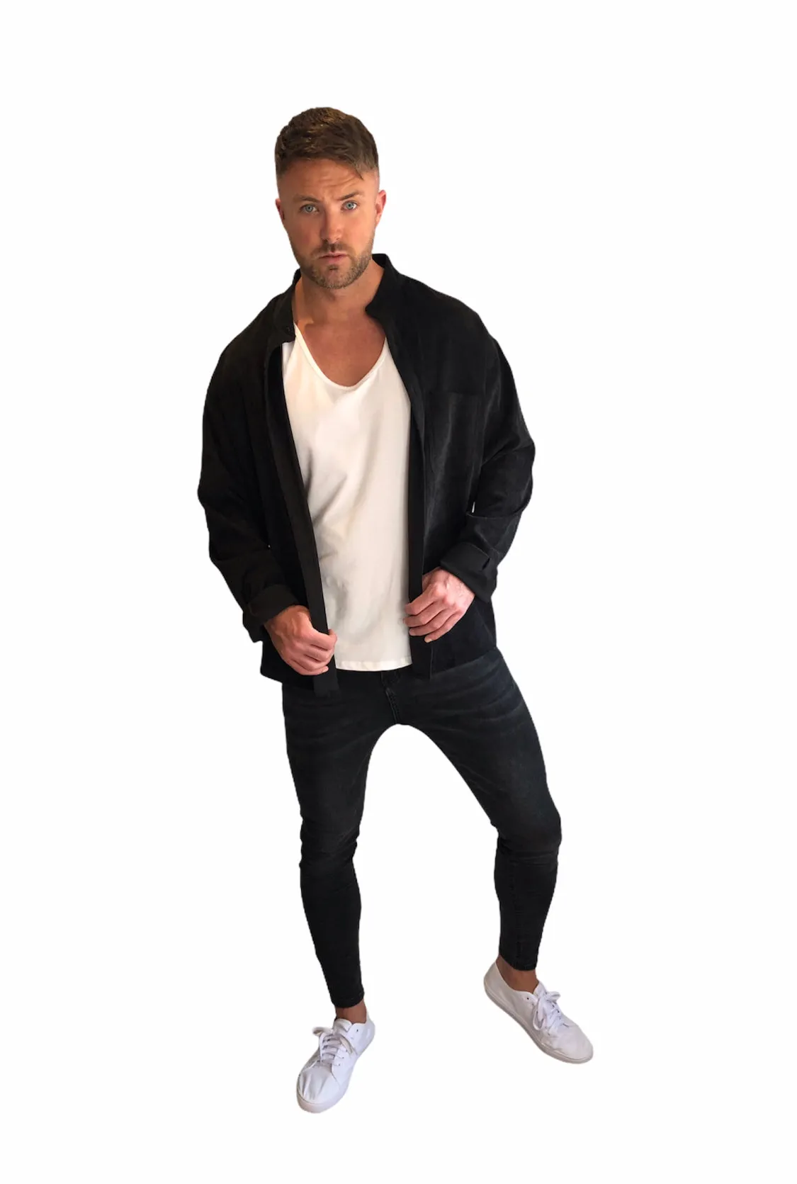 Corduroy Overshirt Black