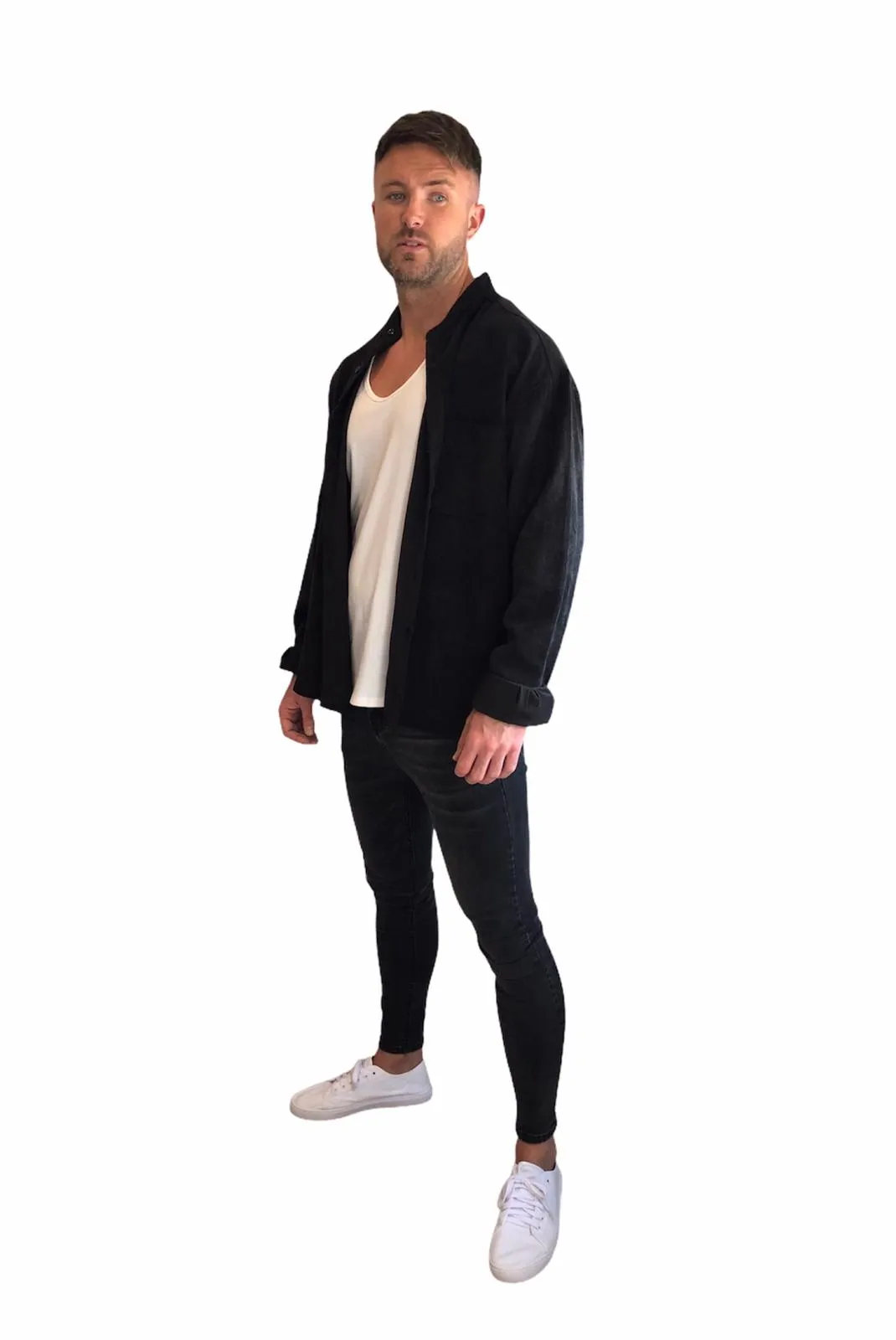 Corduroy Overshirt Black