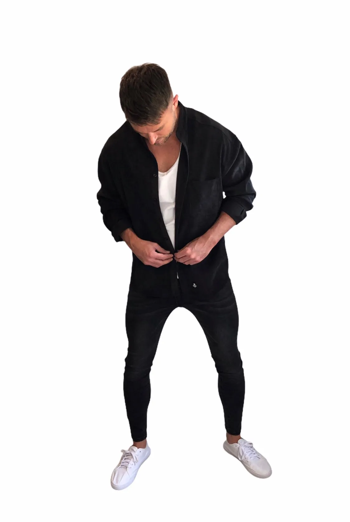 Corduroy Overshirt Black
