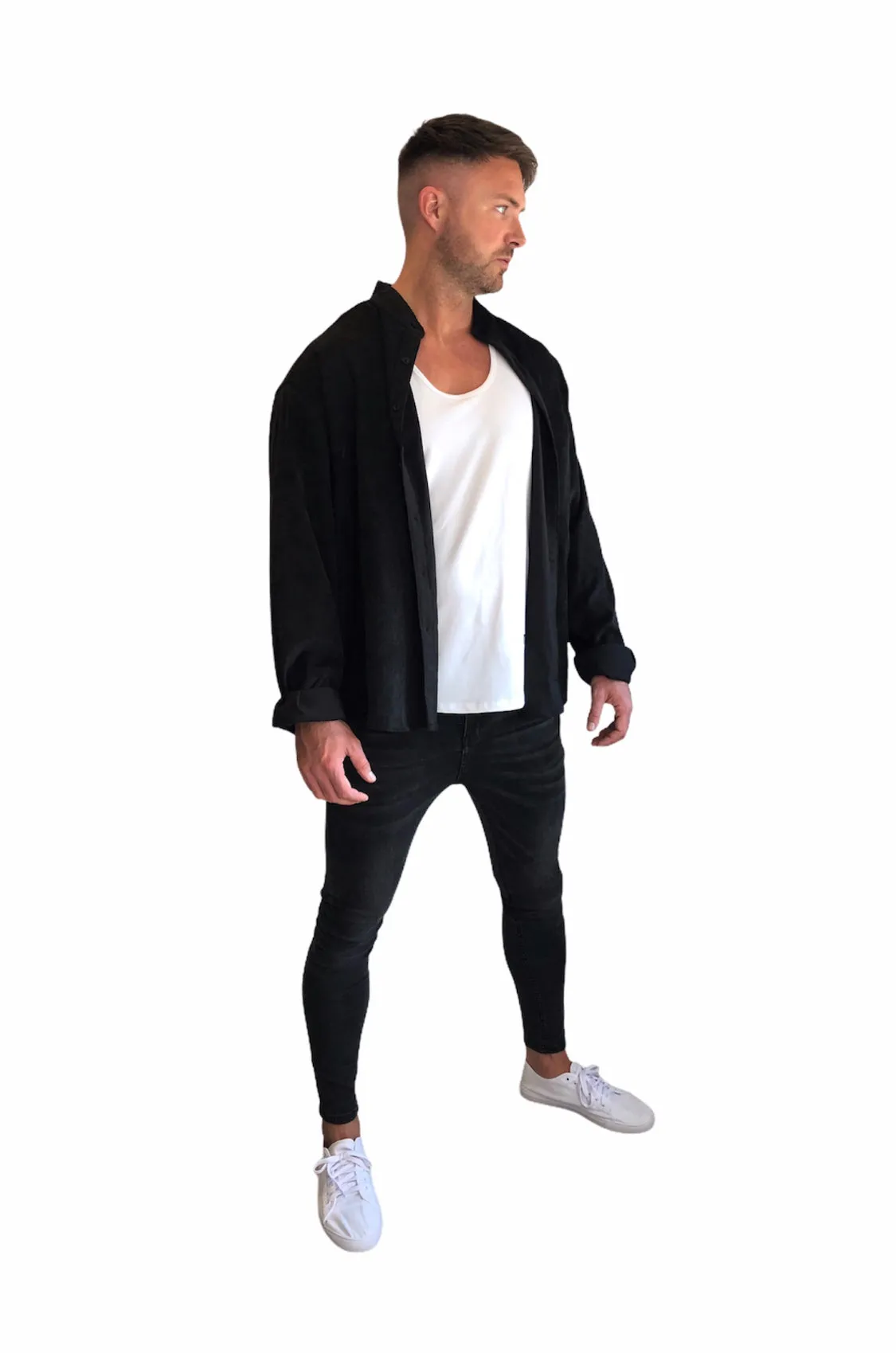 Corduroy Overshirt Black