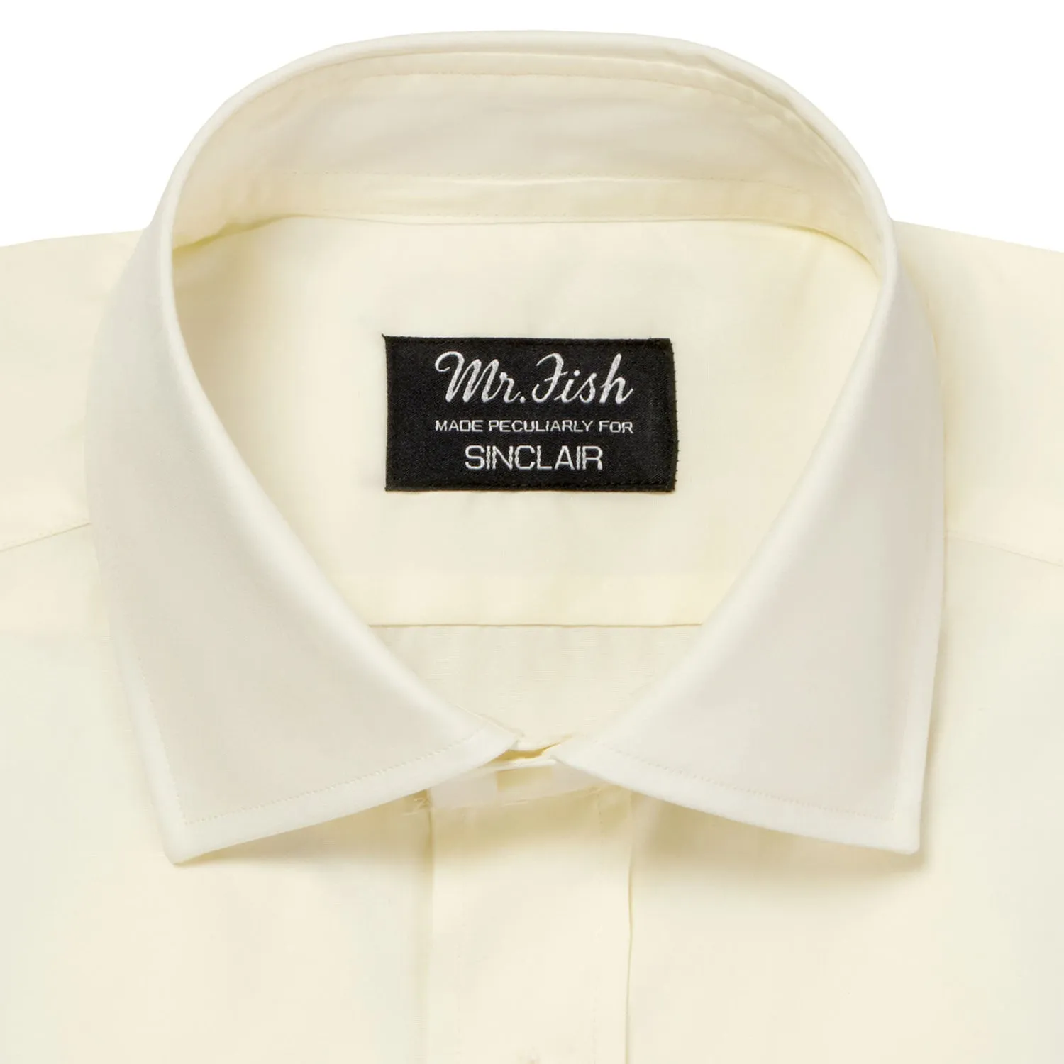 Cream Poplin Cocktail Cuff Shirt