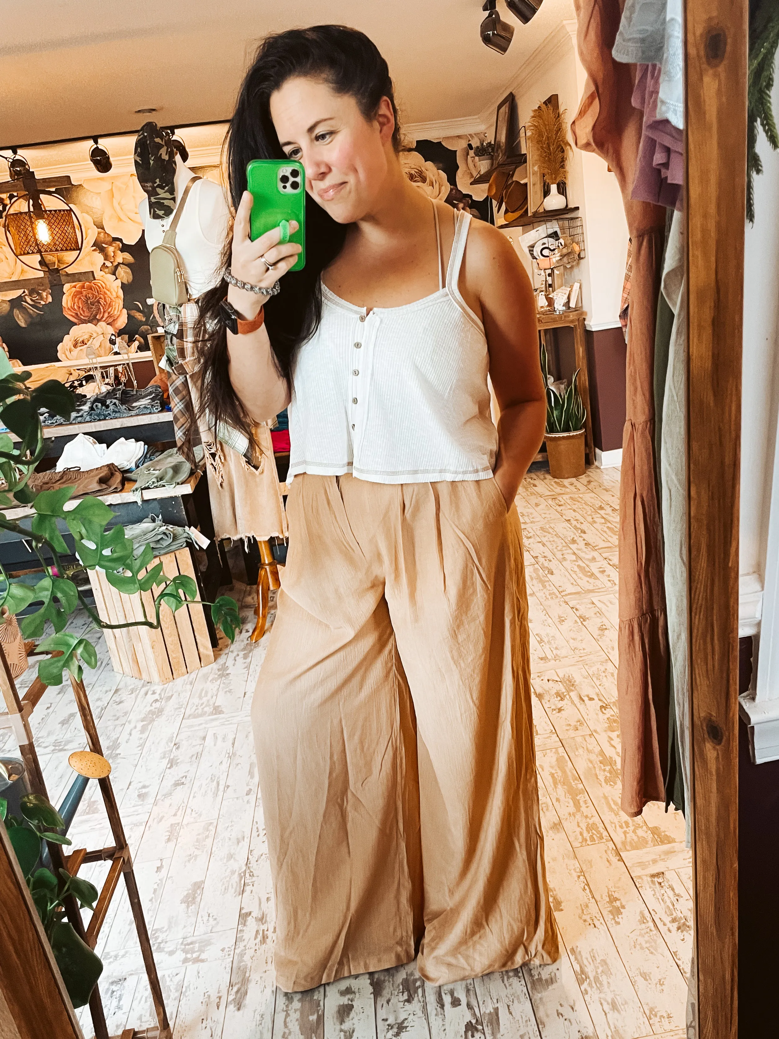 Crinkle Woven Pants