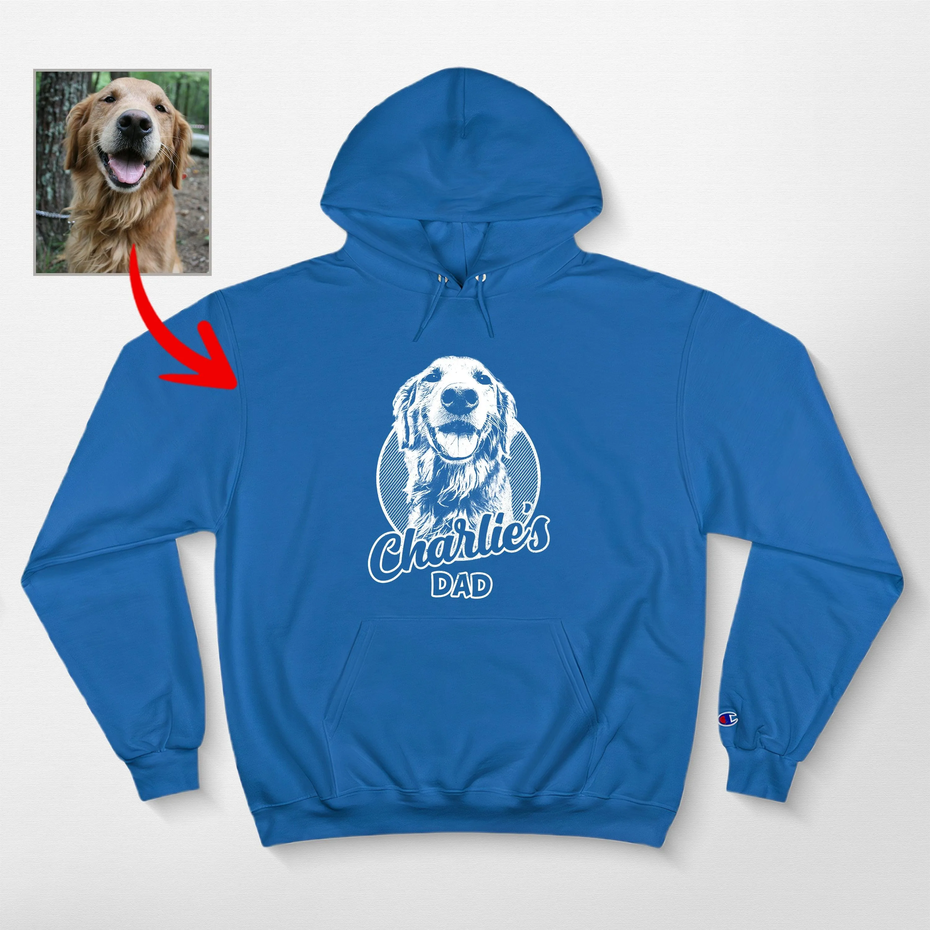 Custom Sketch Dog Champion Hoodie, Unique Gifts for Dog Lovers