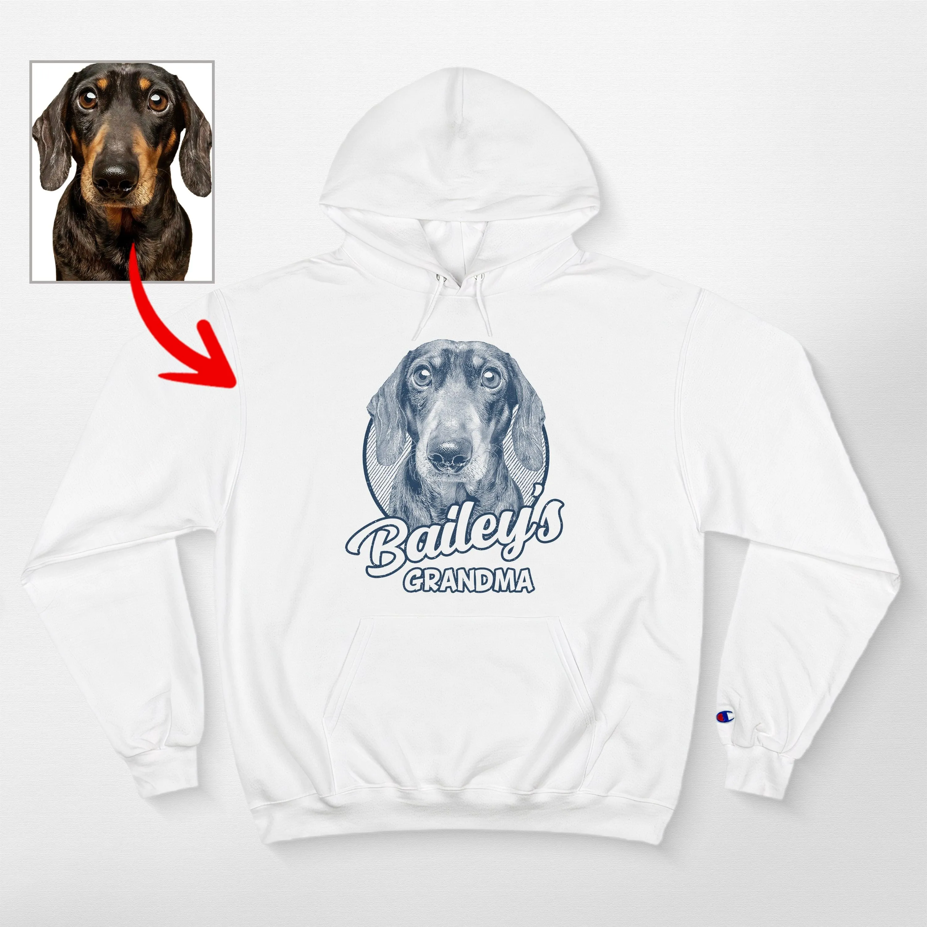 Custom Sketch Dog Champion Hoodie, Unique Gifts for Dog Lovers