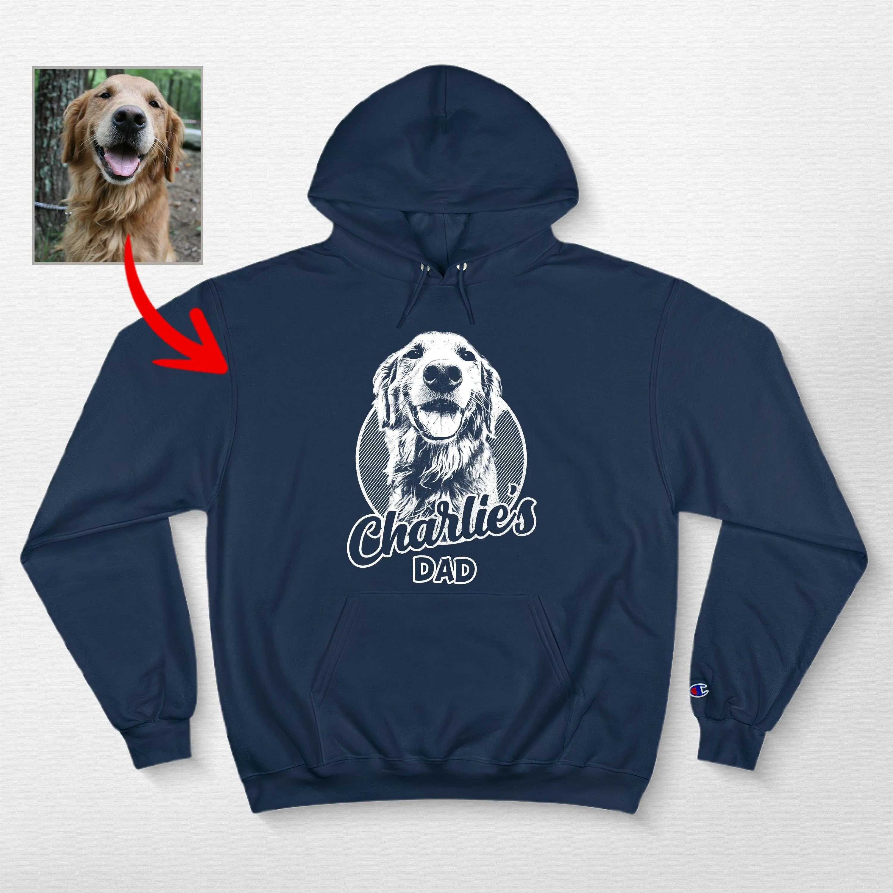 Custom Sketch Dog Champion Hoodie, Unique Gifts for Dog Lovers