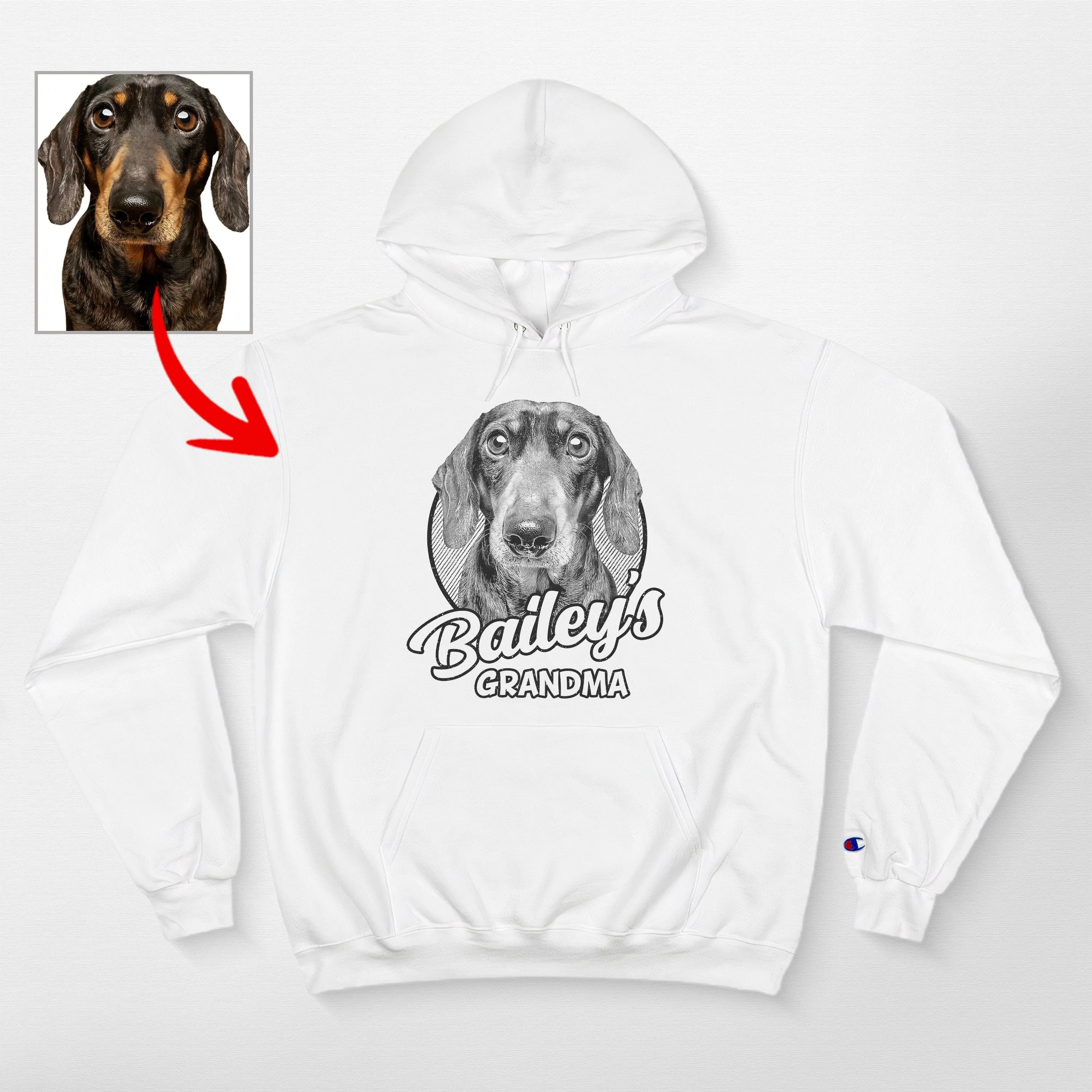 Custom Sketch Dog Champion Hoodie, Unique Gifts for Dog Lovers