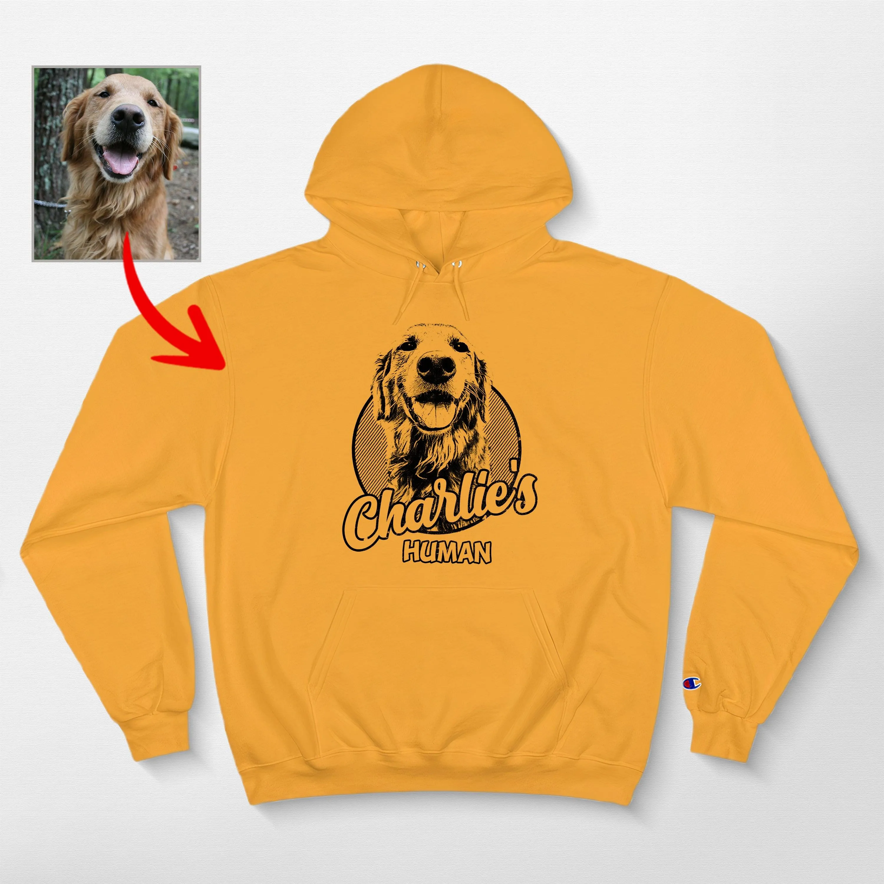 Custom Sketch Dog Champion Hoodie, Unique Gifts for Dog Lovers