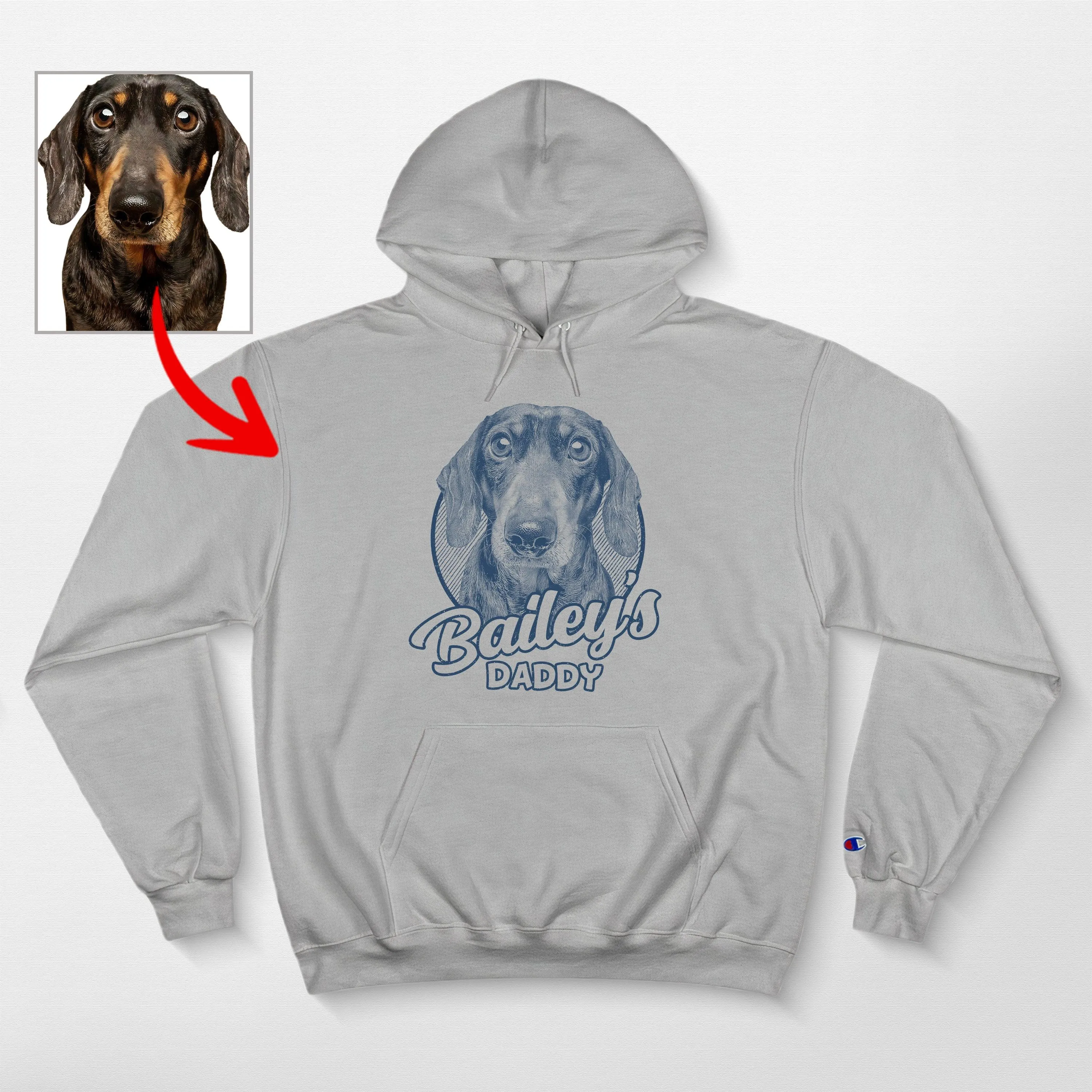 Custom Sketch Dog Champion Hoodie, Unique Gifts for Dog Lovers