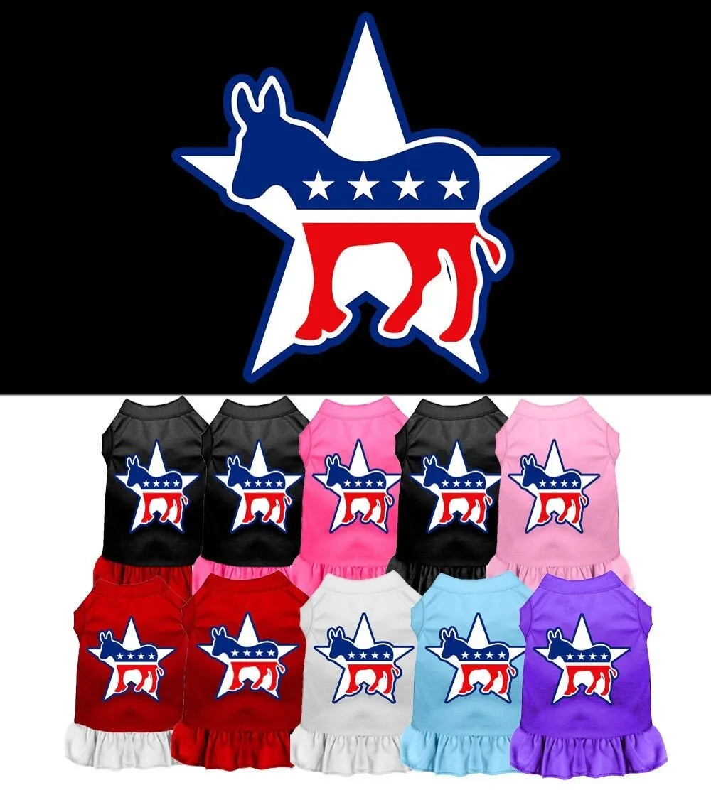 Democrat-Themed Screen Printed Dress for Dogs & Cats - Comfortable Pet Apparel