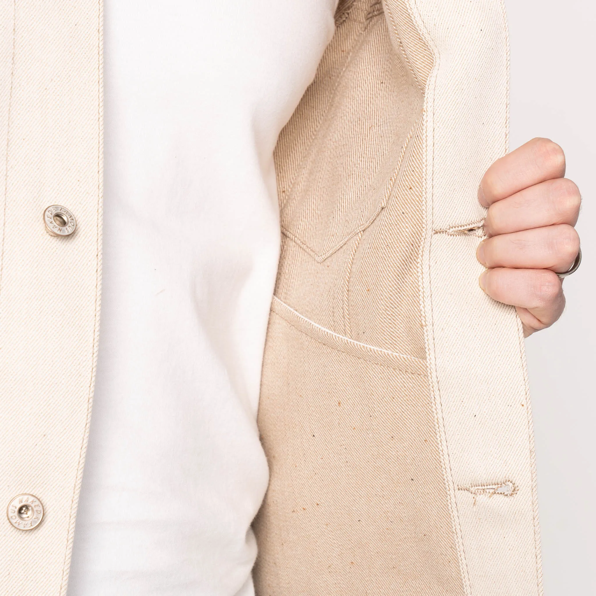 Denim Jacket - All Natural Ecru Foxfibre Selvedge