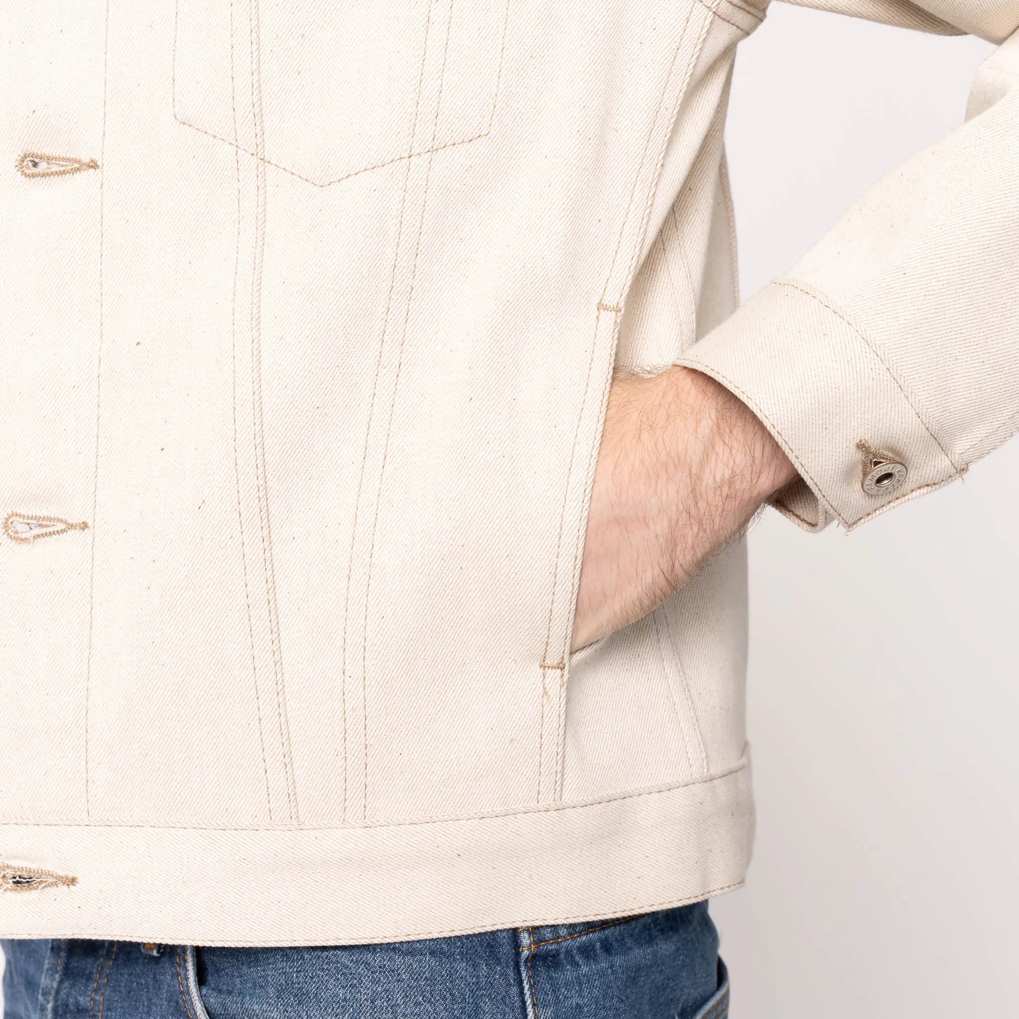 Denim Jacket - All Natural Ecru Foxfibre Selvedge