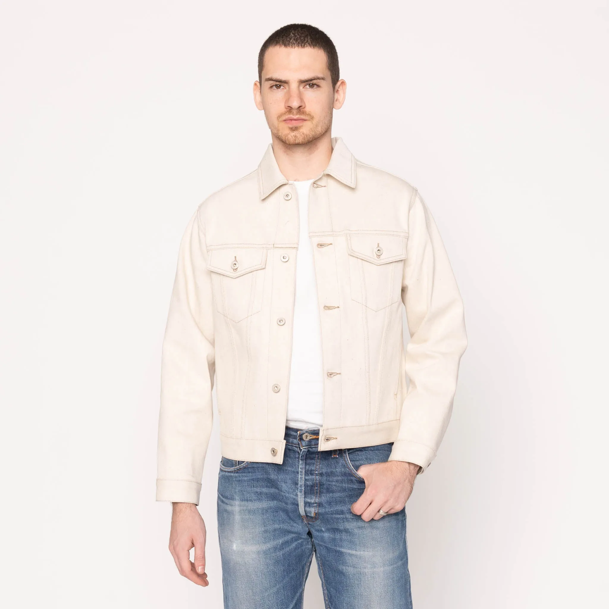 Denim Jacket - All Natural Ecru Foxfibre Selvedge