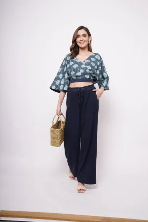 Elasticated waist straight fit trouser
