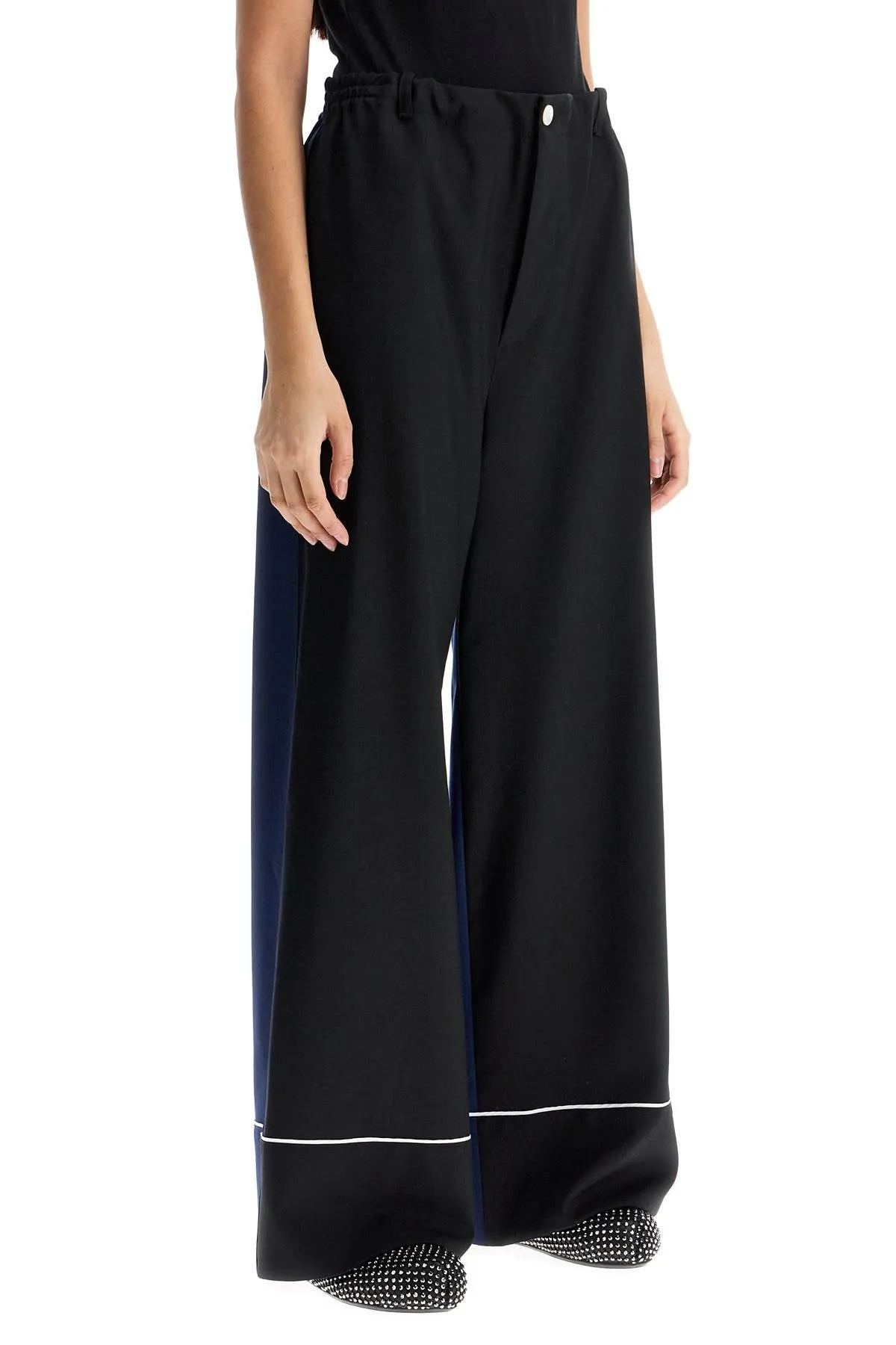 elegant black virgin wool trousers PAMA0335QUTW839 BLACK