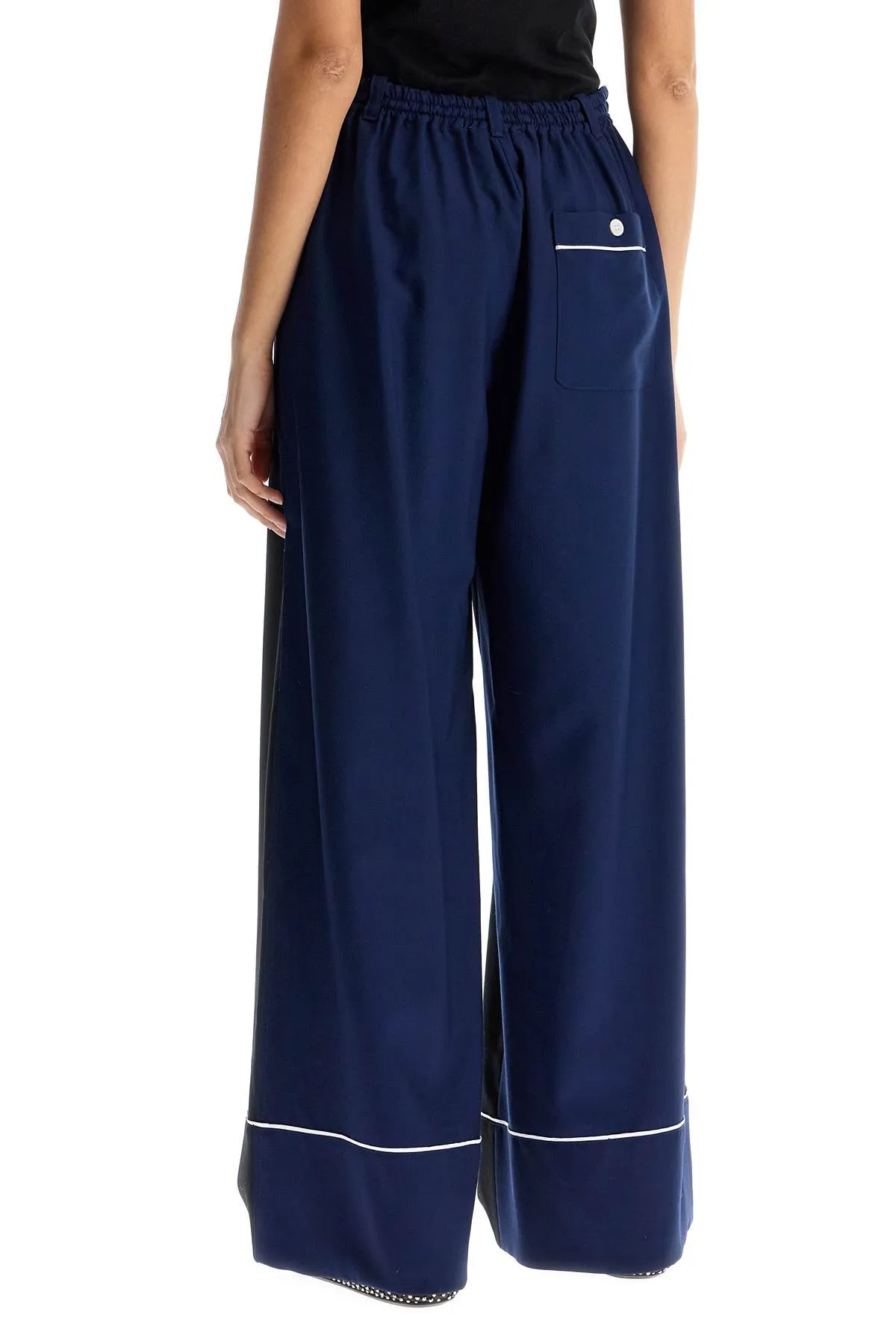 elegant black virgin wool trousers PAMA0335QUTW839 BLACK