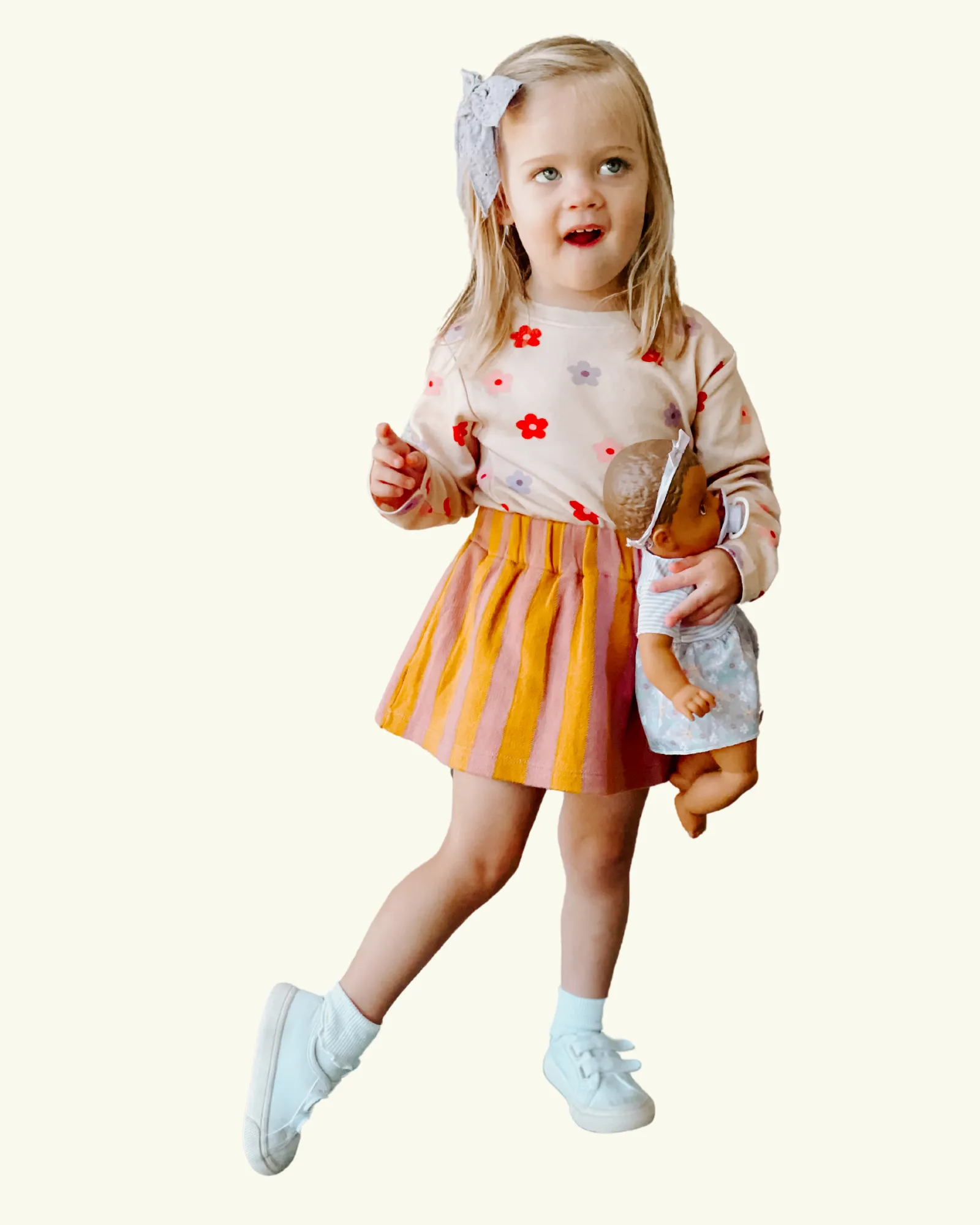Evie Skirt, Golden Stripe