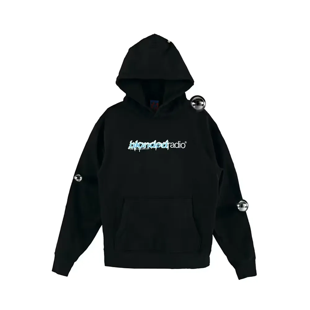 FRANK OCEAN BLONDED RADIO ICEMAN BLACK HOODIE (NEW)