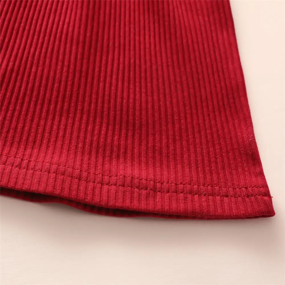 Girls Button Long Sleeve Solid Pleated Girls Wholesale Dresses