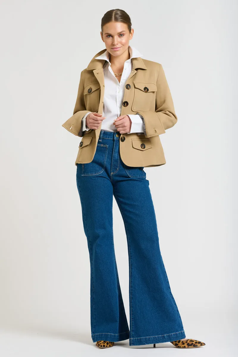 Hemming Scuba Jacket - Caramel