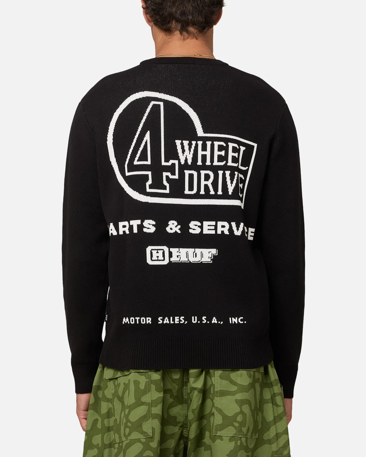 Huf X Toyota Parts And Service Crewneck Sweater Black