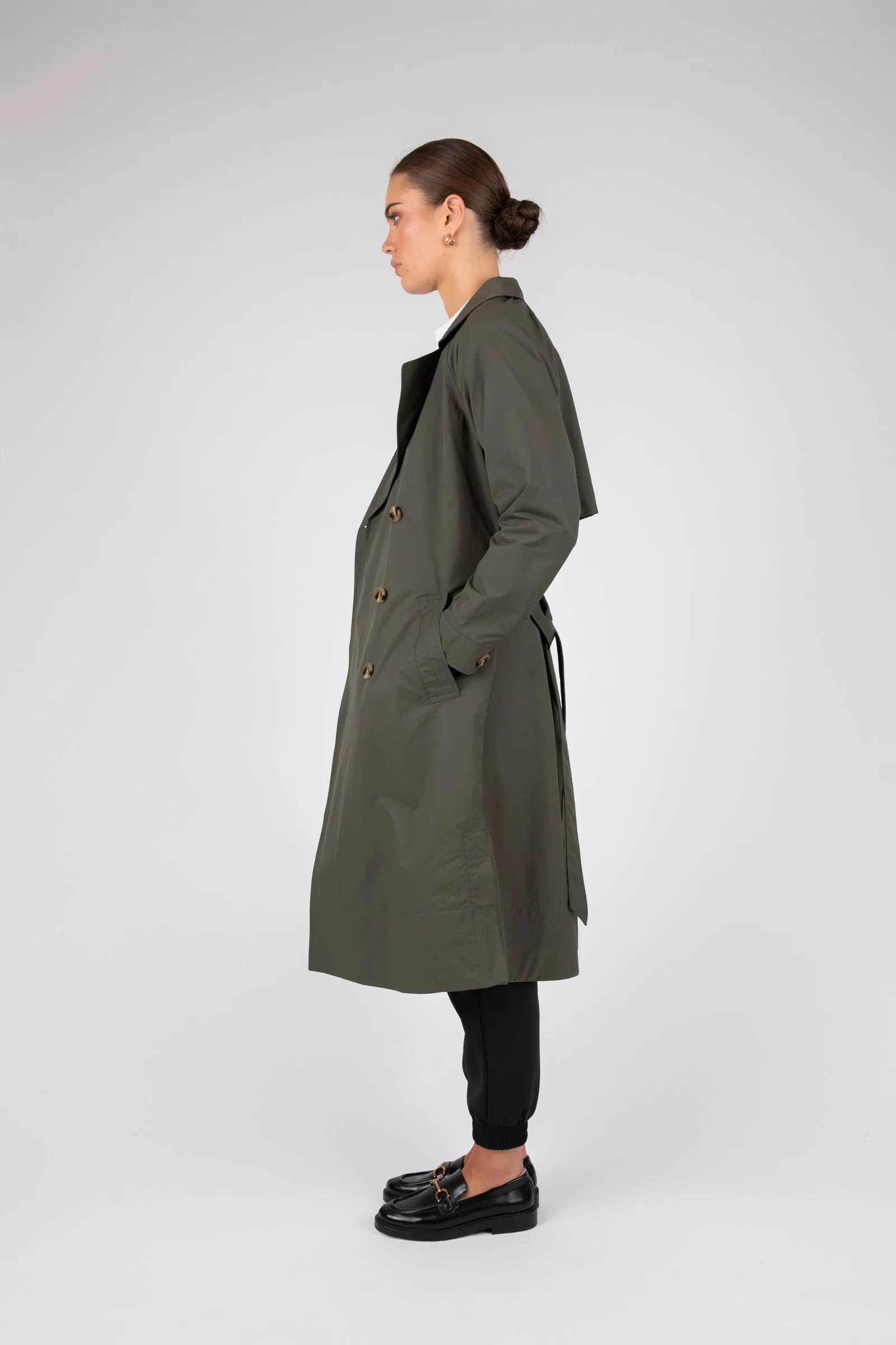 Hybrid Trench Coat - Cypress