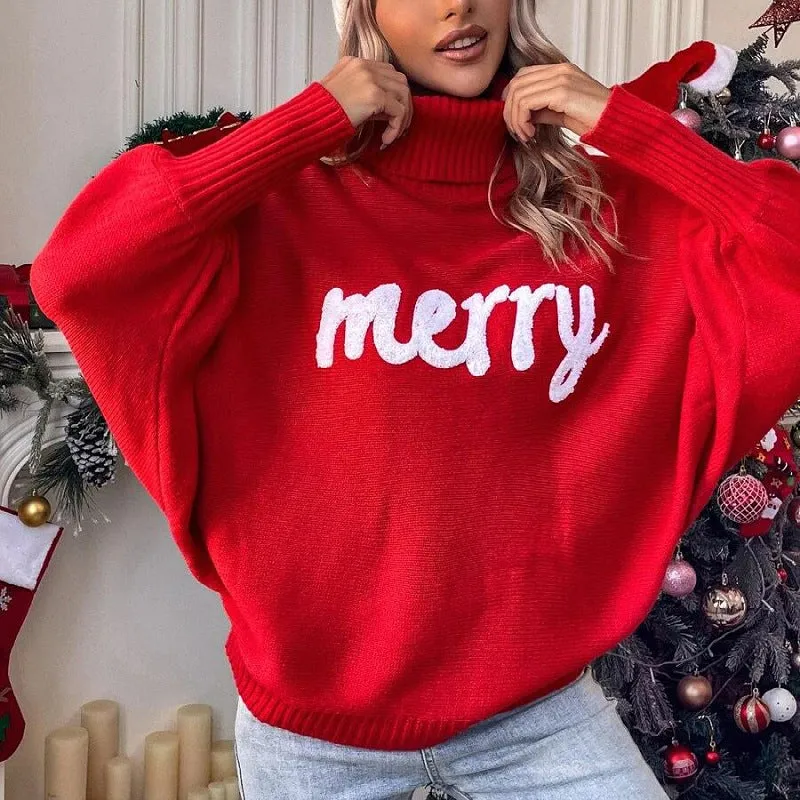 Ivyshape | Christmas Turtleneck Long Sleeve Sweater