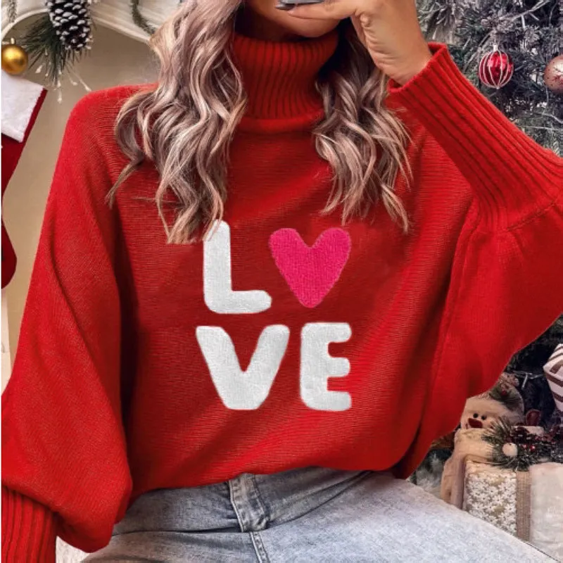 Ivyshape | Christmas Turtleneck Long Sleeve Sweater