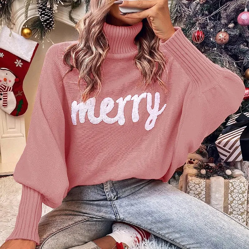 Ivyshape | Christmas Turtleneck Long Sleeve Sweater