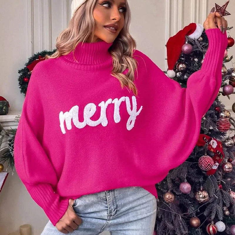 Ivyshape | Christmas Turtleneck Long Sleeve Sweater