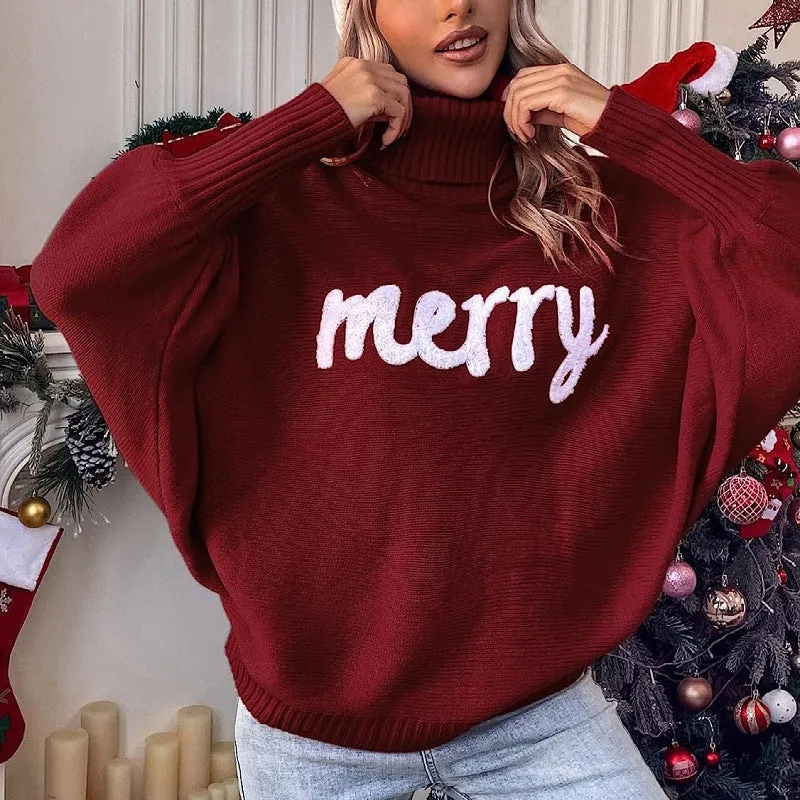Ivyshape | Christmas Turtleneck Long Sleeve Sweater