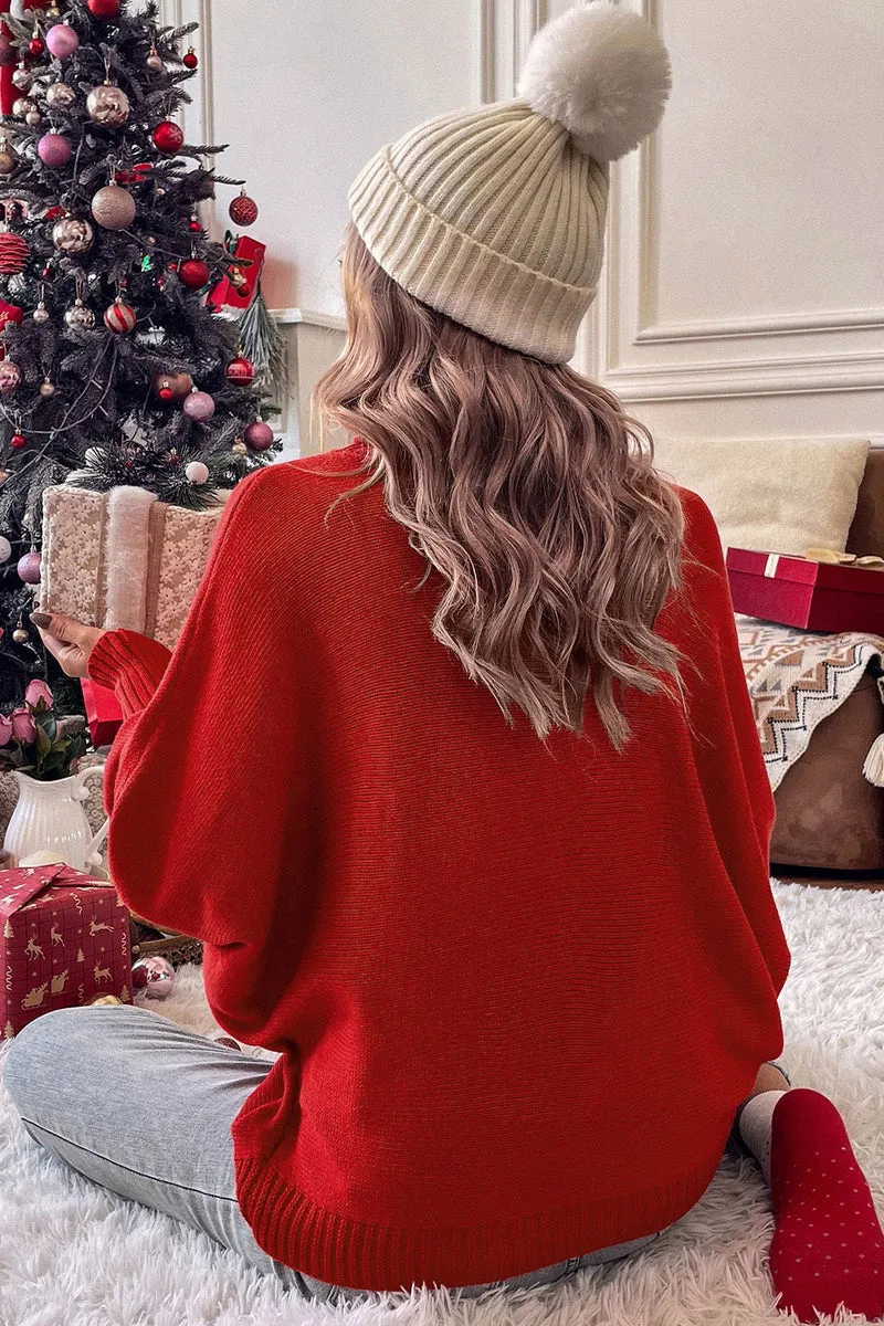 Ivyshape | Christmas Turtleneck Long Sleeve Sweater