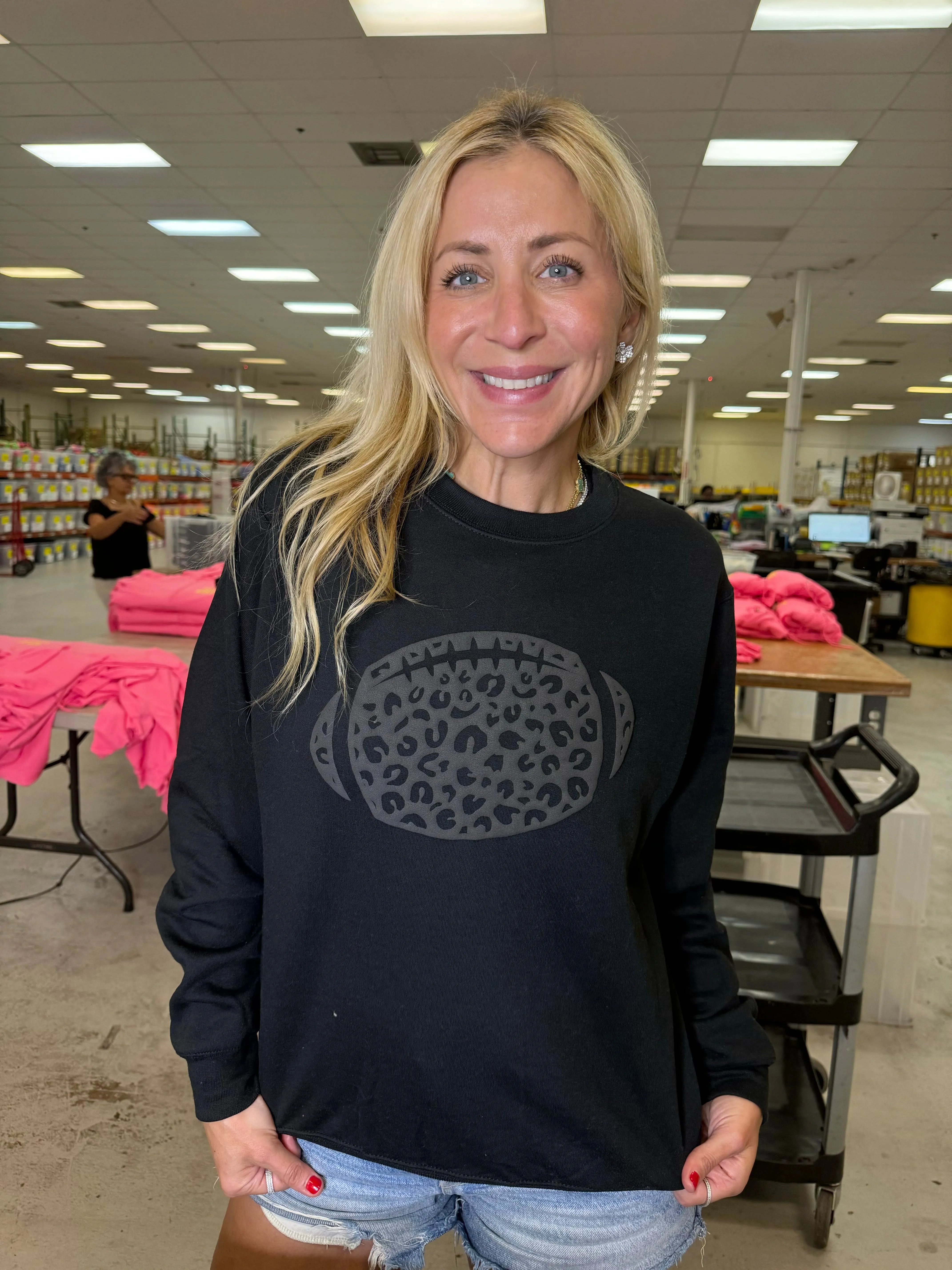 Leopard Football Sweatshirt