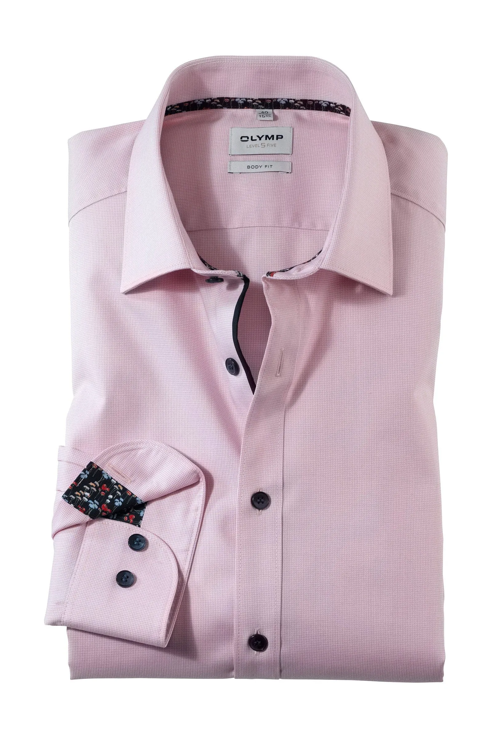Level 5 Body Fit Royal Oxford Shirt - Rosewood