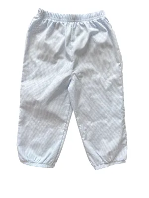 Light Blue Check Woven Banded Pants