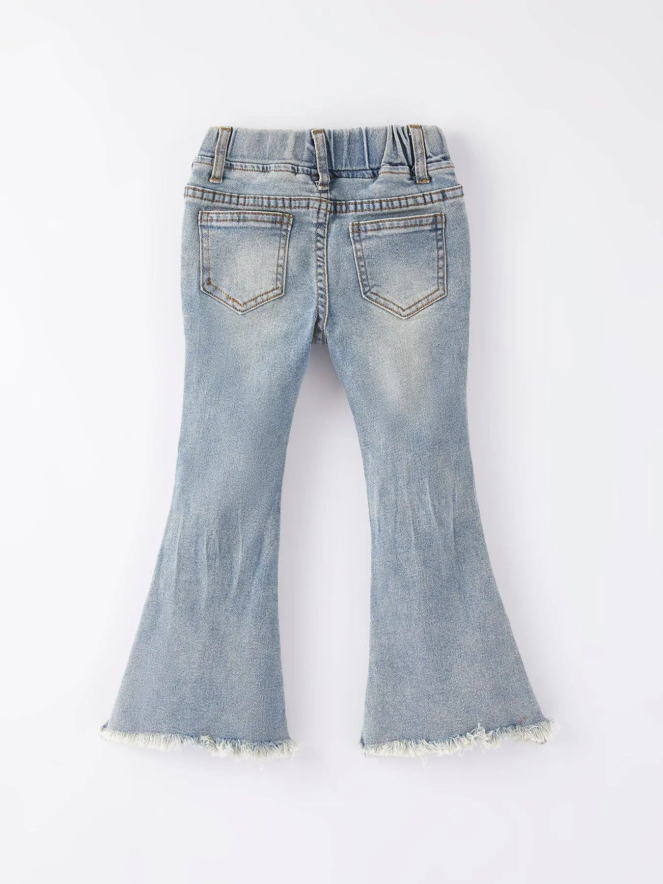 Light Blue Denim Bell Flares