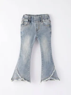 Light Blue Denim Bell Flares