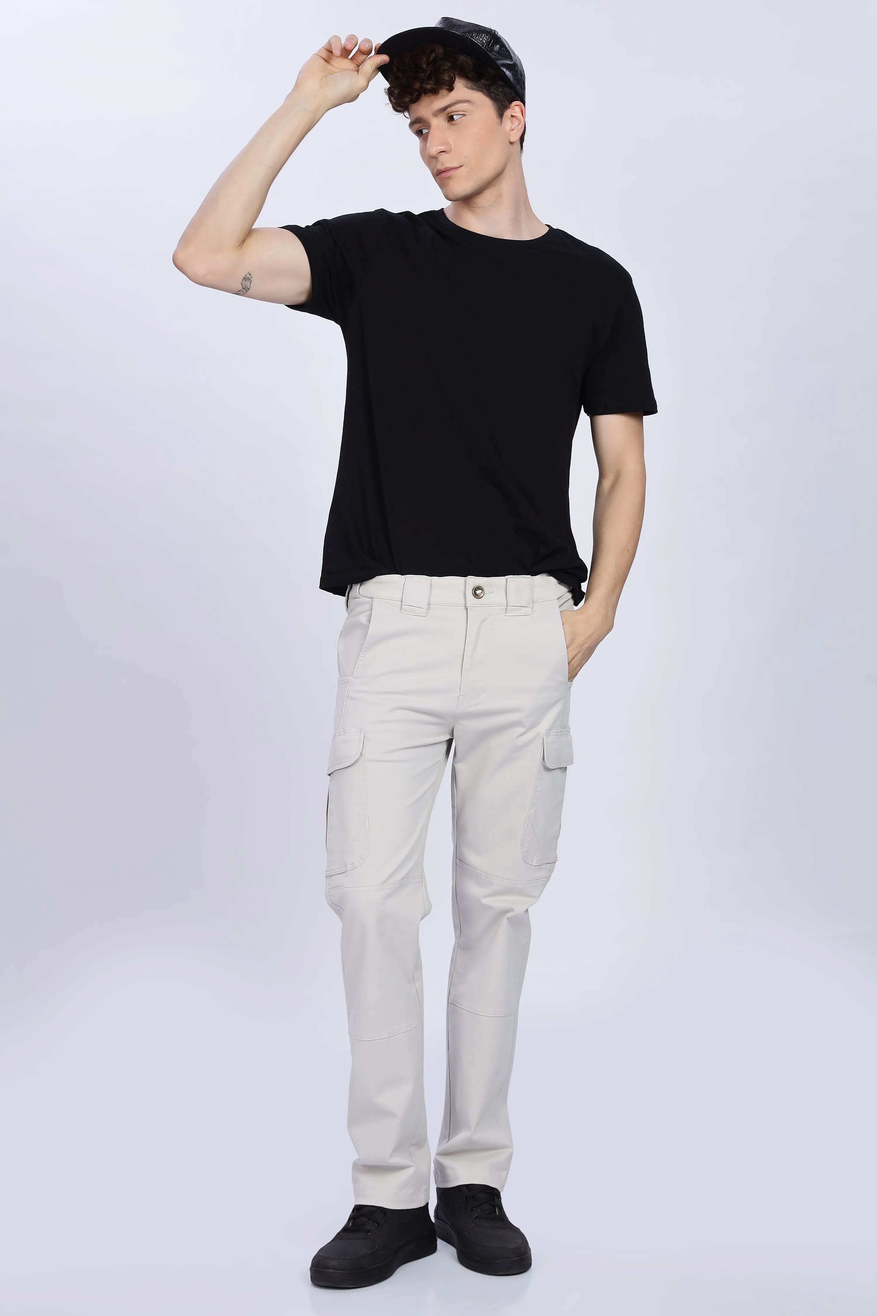 Light grey tactical cargo pants(Limited edition)