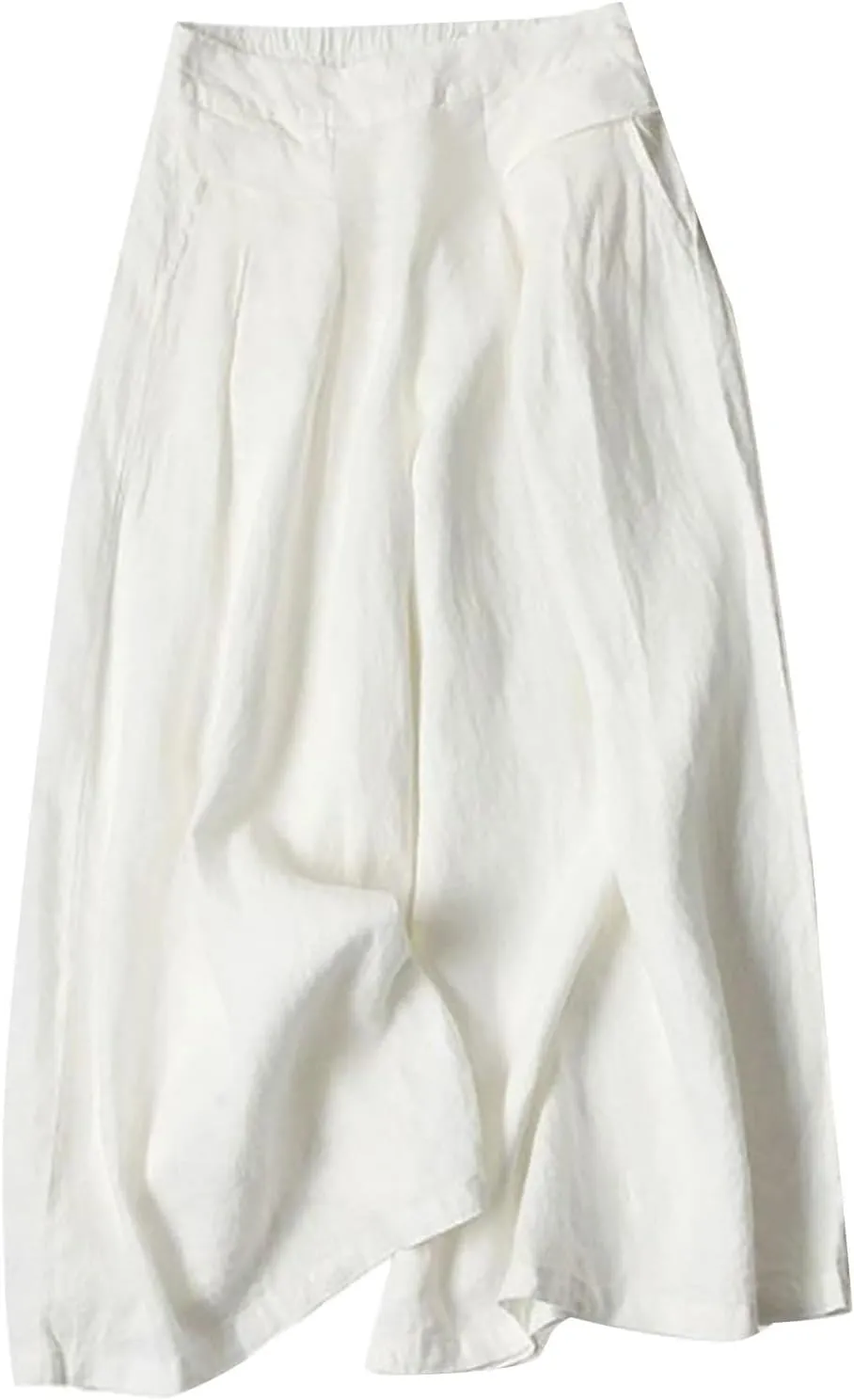 Linen Pants for Women 2025 Wide Leg High Waist Summer Beach Trousers Lightweight Plus Size Straight Slim Fit Lounge Pants