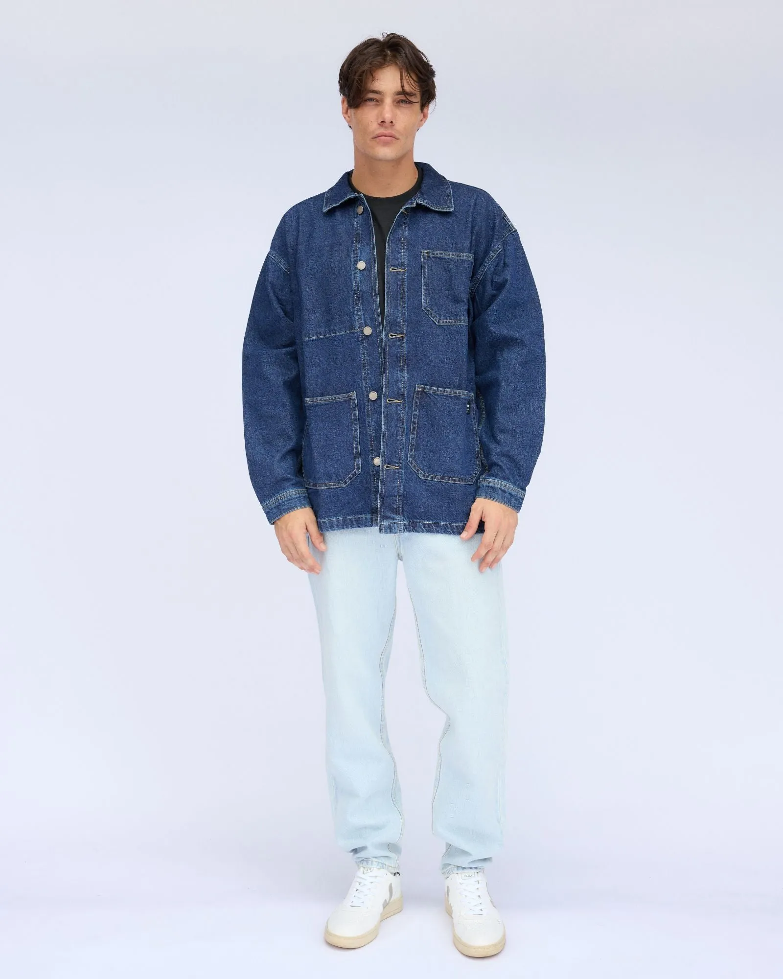 Niko Worker Jacket - Pebble Dark Retro