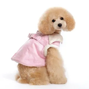 PINK FURRY WINTER HARNESS VEST