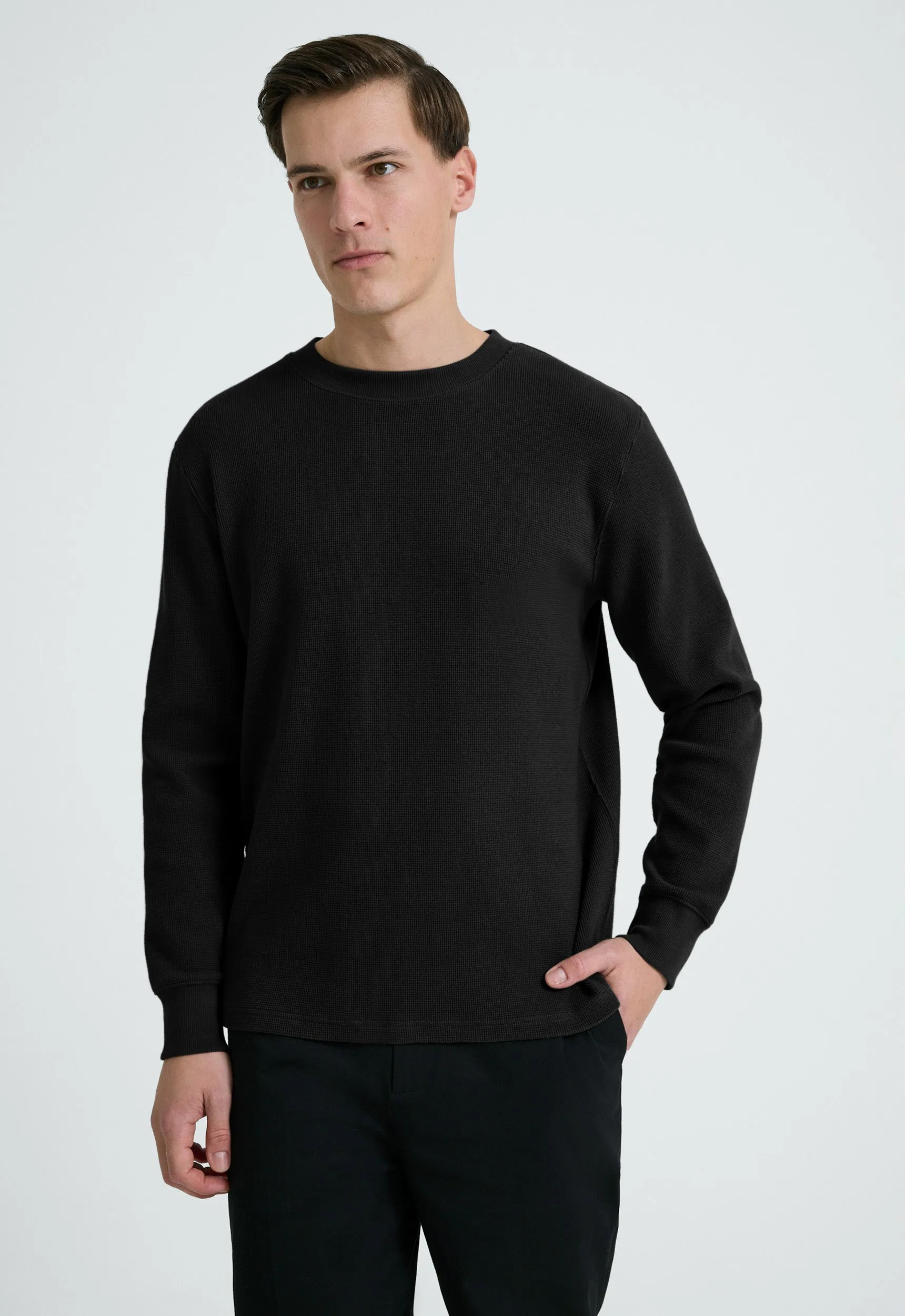 Quad Cotton LS Tee - Black